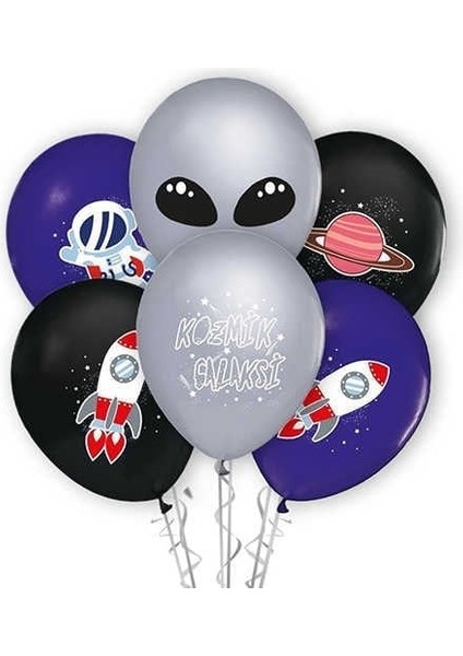 Uzay Baskılı Balon 10 Adet
