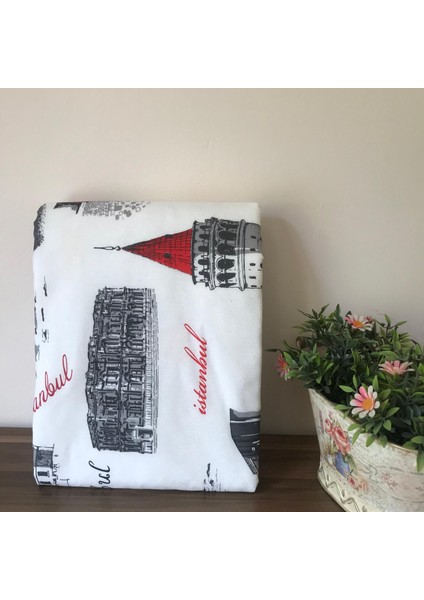 Ütü Masası Kılıfı Büyük Boy İpli Stoperli Keçeli Kılıfı Örtüsü Bezi 55 x 140 cm Istanbul