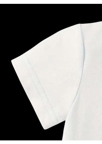 Baskılı Bisiklet Yaka Erkek ve Kız Çocuk Takımı Pamuklu T-Shirt ve Şort, Yazlık Konforlu Takım