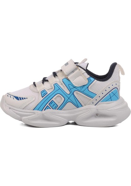Beyaz Lacivert Fileli Hafif Erkek Çocuk Spor Ayakkabı 2351 P fiyatları