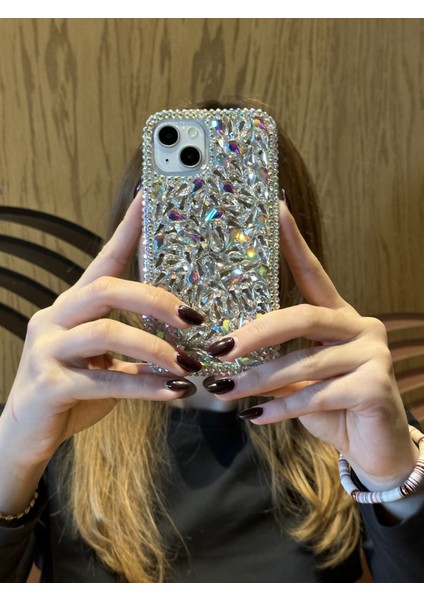 Apple iPhone 14 Plus ve 15 Plus Uyumlu Lüks Hologram Kristal Taşlı Kılıf fırsatları