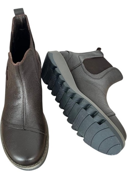 Freefoot Zey-5036 Deri Kadın Bot - Acı Kahve
