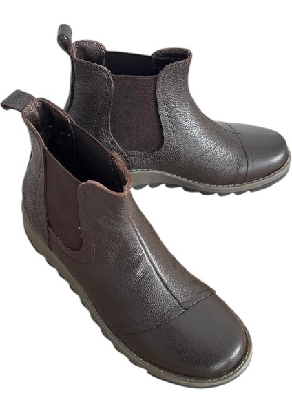 Freefoot Zey-5036 Deri Kadın Bot - Acı Kahve
