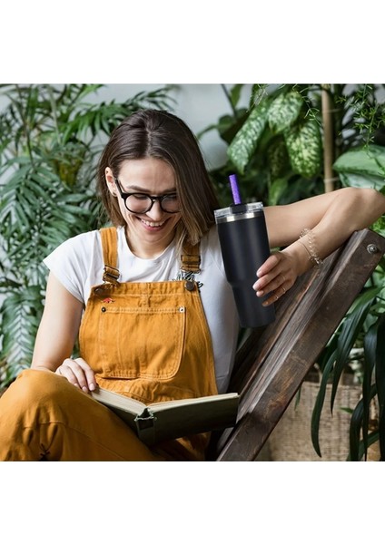 1 Adet Stanley 40/30 Oz Tumb. Termos Için Renkli Parıltılı Yedek Pipet, 30,48 cm Boy / 9,5 mm Çap