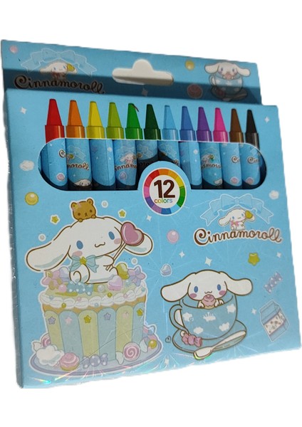 Cinnamaroll Figürlü 12 Li Pastel Boya Kalemi
