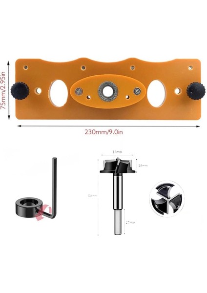 Marangoz Mobilya Ustası 35MM Gizli Menteşe Jig Delme Kılavuz Seti fiyatları