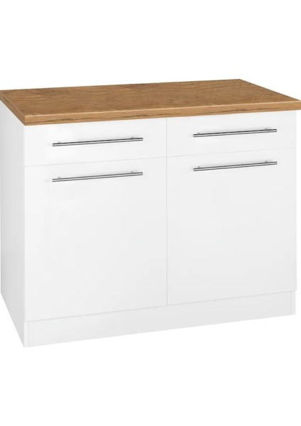 90CM-VERA Mutfak 2 Çekmeceli 2 Kapaklı Alt Modül -90 cm - Çok Amaçlı Dolap -Tezgah Dahil