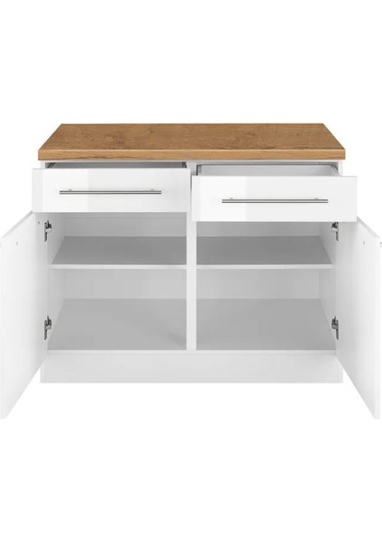 90CM-VERA Mutfak 2 Çekmeceli 2 Kapaklı Alt Modül -90 cm - Çok Amaçlı Dolap -Tezgah Dahil modelleri