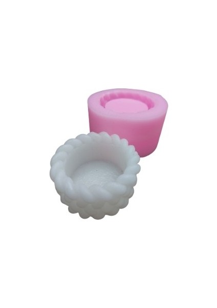 Mum Kalıbı Silikon Mini Sepet