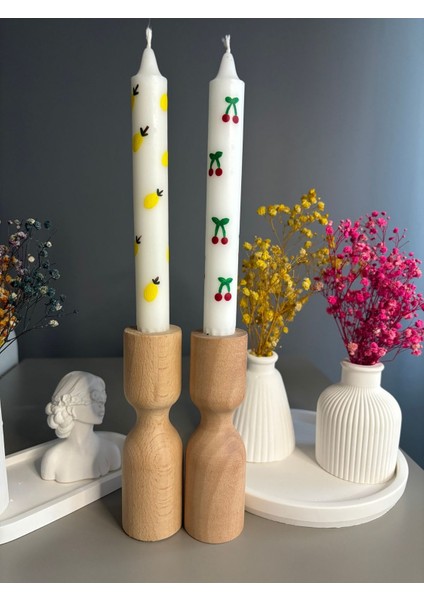 Limonlu Kirazlı Mum Seti