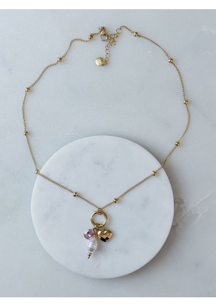 Çelik Kalp Charm Kolye