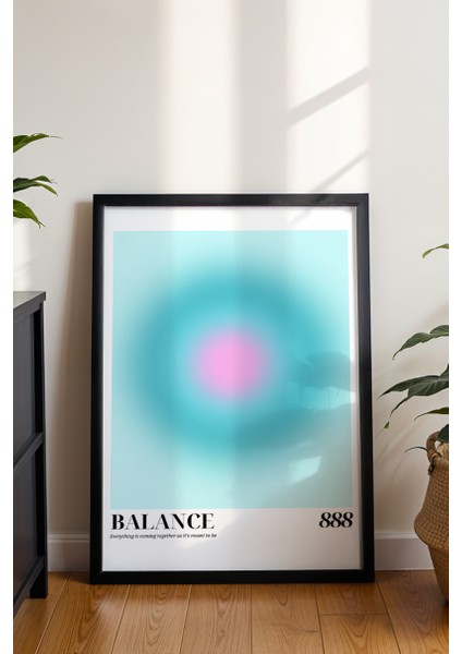 Mavi Aura Poster - 888 Angel Number Spiritüel Enerji Duvar Dekoru - Modern Minimal Çerçevesiz Baskı modelleri