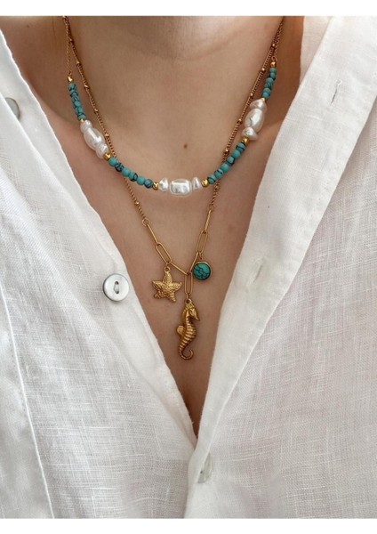 Çelik Charm Kolye