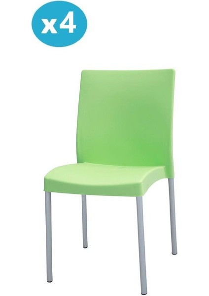 MT-CF875 Vortice Plastik Bahçe Balkon Sandalye 4'lü Set