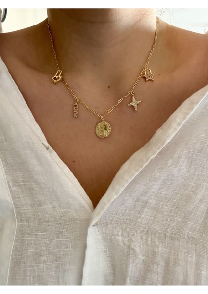 Çelik Charm Kolye