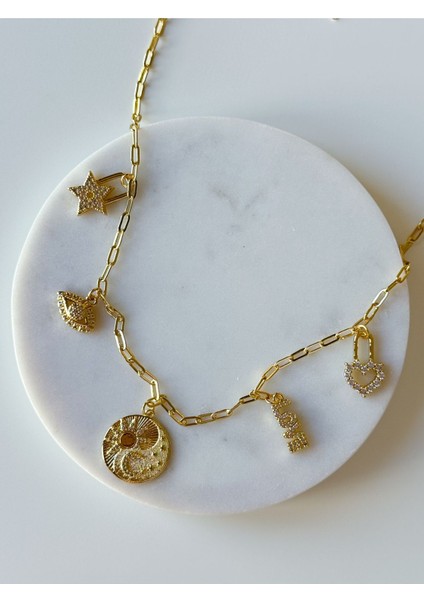 Çelik Charm Kolye