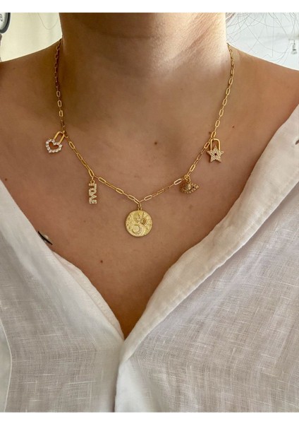 Çelik Charm Kolye