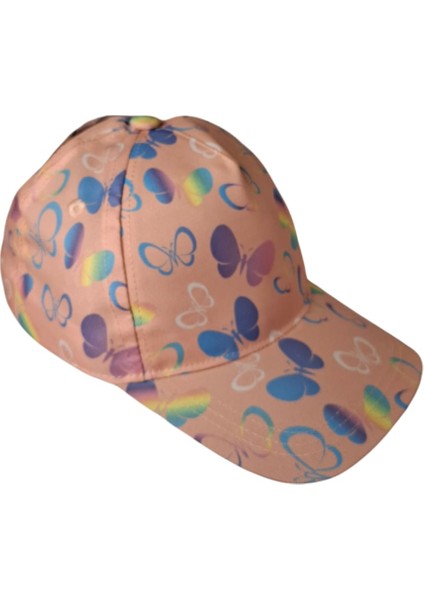Spteks Kitti 4-8 Yaş Kız Çocuk Pudra Renk Desenli Yazlık Şapka fiyatları