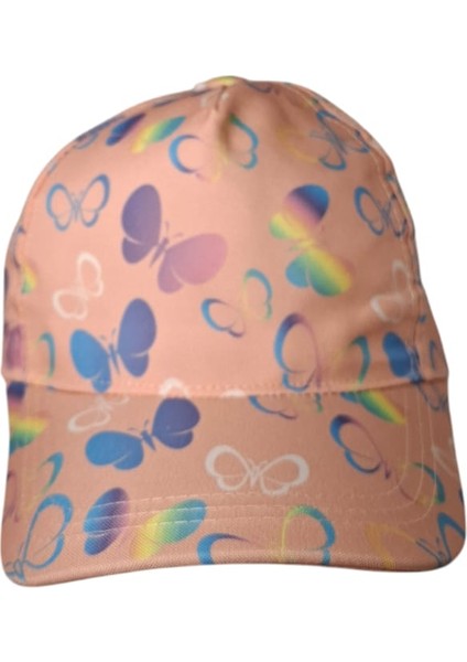 Spteks Kitti 4-8 Yaş Kız Çocuk Pudra Renk Desenli Yazlık Şapka fırsatları