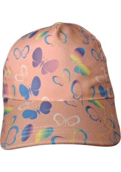 Spteks Kitti 4-8 Yaş Kız Çocuk Pudra Renk Desenli Yazlık Şapka indirimleri