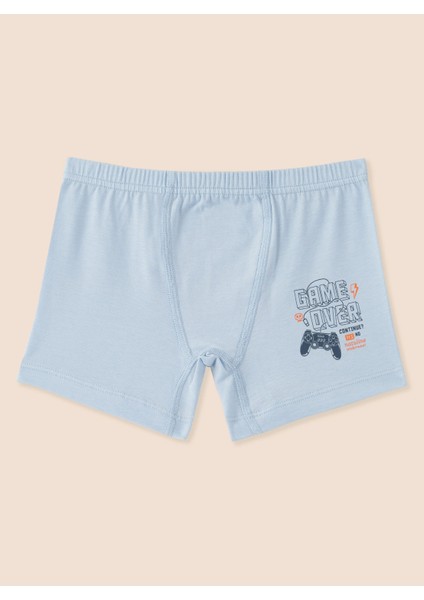 Erkek Çocuk Organik Pamuklu Likralı Boxer Game Over 3'lü Paket modelleri