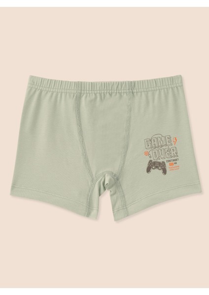 Erkek Çocuk Organik Pamuklu Likralı Boxer Game Over 3'lü Paket indirimleri