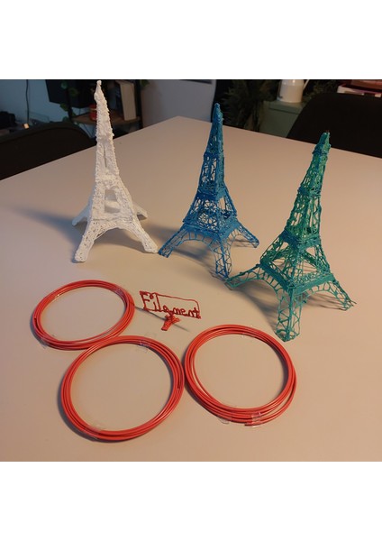 3D Kalem Kırmızı Filament 250CM