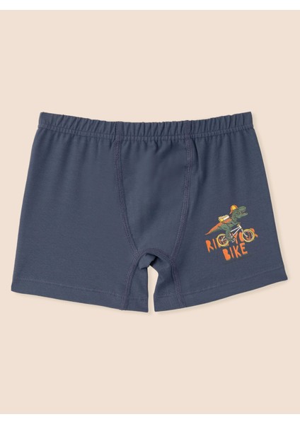 Erkek Çocuk Organik Pamuklu Likralı Boxer Ride Your Bike 3'lü Paket