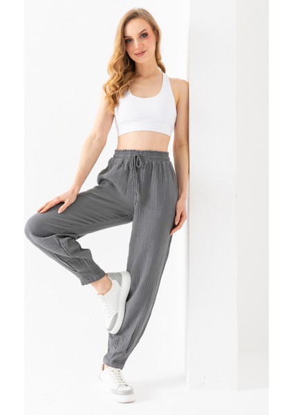 %100 Organik Pamuk Kadın Siyah Müslin Kumaş Pens Paça Otantik Şalvar Pantolon fiyatları