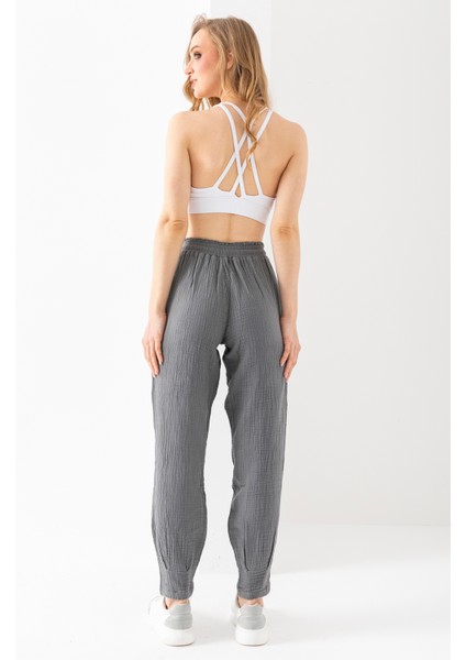 %100 Organik Pamuk Kadın Siyah Müslin Kumaş Pens Paça Otantik Şalvar Pantolon modelleri