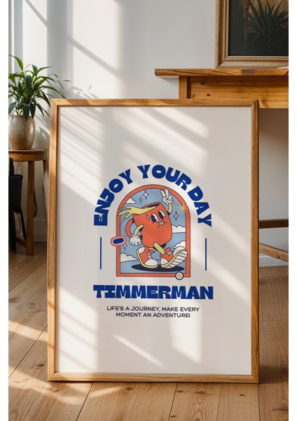 Hayat Bir Yolculuktur Poster - Eğlenceli Çizim Karakterli Motivasyon Duvar Dekoru - Çerçevesiz Baskı fiyatları