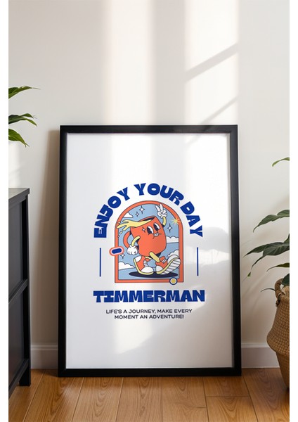 Hayat Bir Yolculuktur Poster - Eğlenceli Çizim Karakterli Motivasyon Duvar Dekoru - Çerçevesiz Baskı modelleri