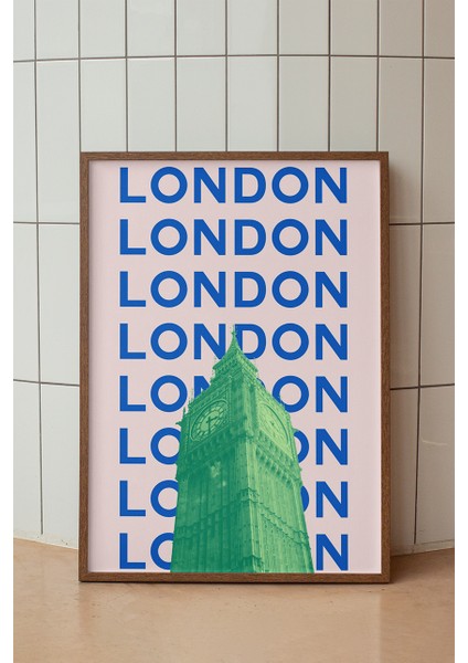 Londra Big Ben Kule Minimalist Poster - Şehir Manzara Temalı Duvar Dekoru - Çerçevesiz Baskı
