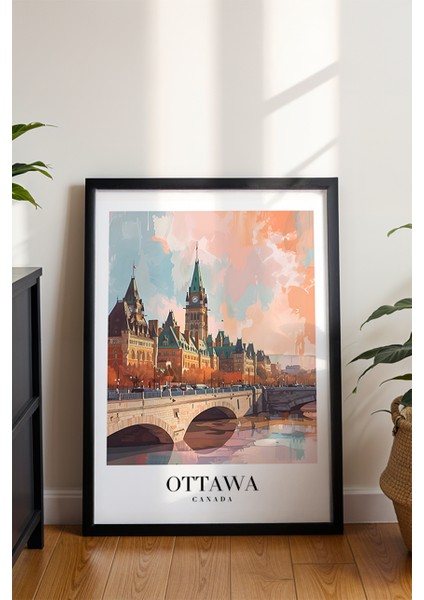 Ottawa Kanada Başkenti Poster - Şehir Manzarası Temalı Duvar Dekoru - Çerçevesiz Sanat Baskı modelleri