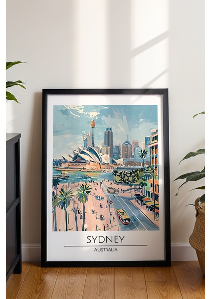 Sydney Opera Evi Poster - Avustralya Temalı Modern Duvar Dekoru - Çerçevesiz Sanat Baskı modelleri