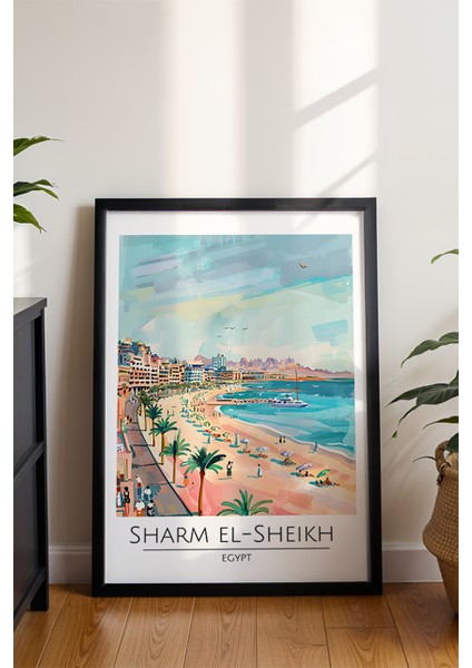 Sharm El Sheikh Mısır Plajı Poster - Tropikal Doğa Temalı Duvar Dekoru - Çerçevesiz Sanat Baskı modelleri