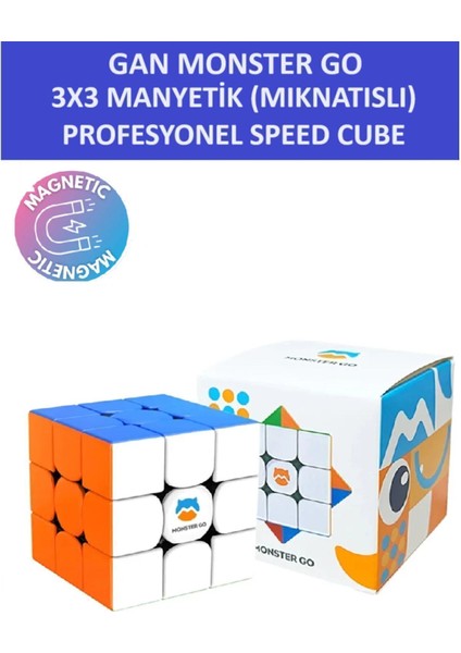 MG356 M 3x3 Mıknatıslı Manyetik Zeka Küpü - Profesyonel Speed Cube - Sabır Küpü -