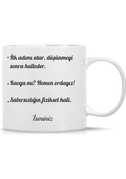 Koç Burcu Kupa | Renkli Burç Tasarımı | Özlü Sözlü Hediye Kupa | Astroloji Temalı Bardak fiyatları