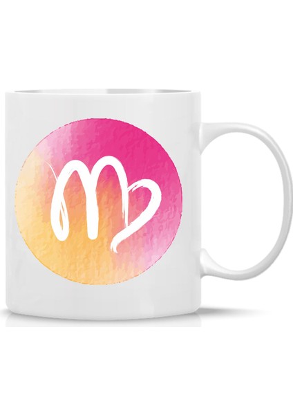 Başak Burcu Kupa | Renkli Burç Tasarımı | Özlü Sözlü Hediye Kupa | Astroloji Temalı Bardak