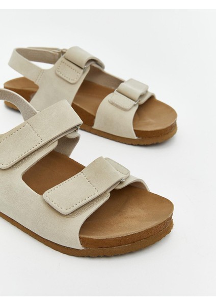 Lcw Steps Süet Görünümlü Çift Bantlı Erkek Çocuk Sandalet (S5)