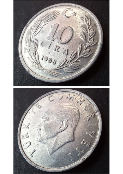399636817B9A504611 1988 Alüminyum 10LIRA Çil Eski Madeni Para