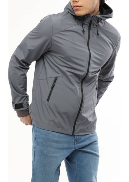 Erkek Rüzgarlık/Yağmurluk Outdoor Omuz Detaylı Mevsimlik Füme Spor Ceket