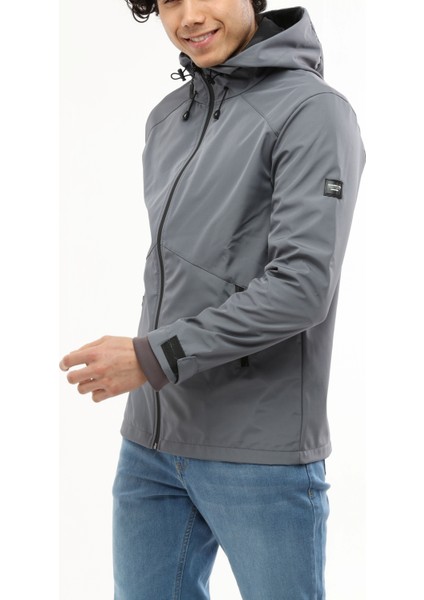 Erkek Rüzgarlık/Yağmurluk Outdoor Omuz Detaylı Mevsimlik Füme Spor Ceket
