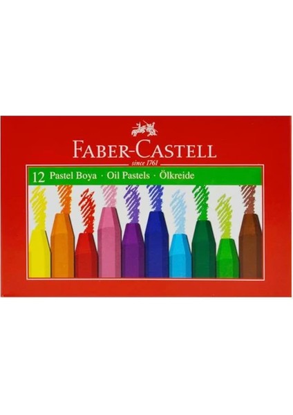 Fqber Castell Pastel Boya Seti 12 Renk Pastel Tutucu Kalem Hediyeli