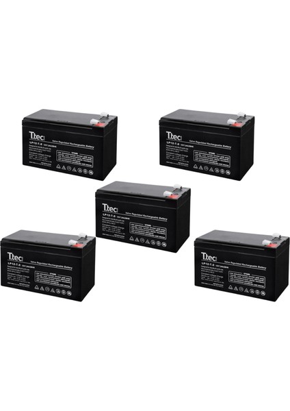 12V 7AH Kuru Tip Akü 5li Set Özel