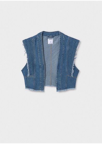 Kız Çocuk Kot Yelek 6352 modelleri