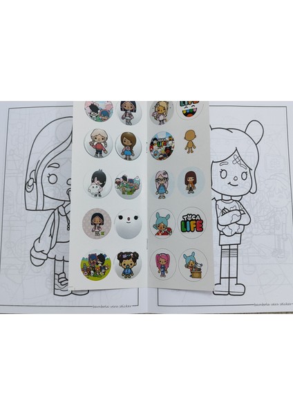 6 Adet Stickerli Boyama Kitabı 3 Adet 12 Li Pastel Boya Kalemi AD5020