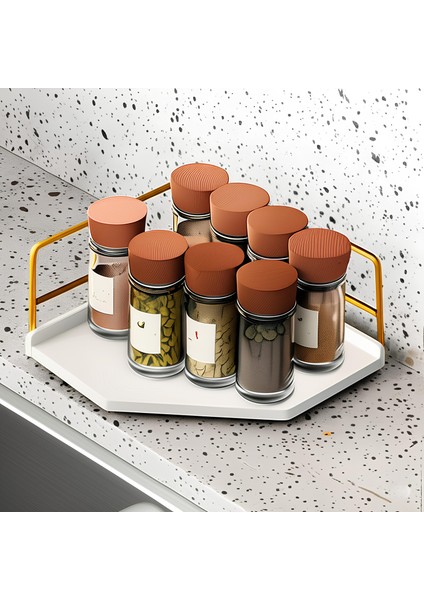 Dekoratif Ahşap Organizer | Paslanmaz Çelik Çok Amaçlı Organizer – Mutfak, Banyo, Salon, Çalışma Masası Için