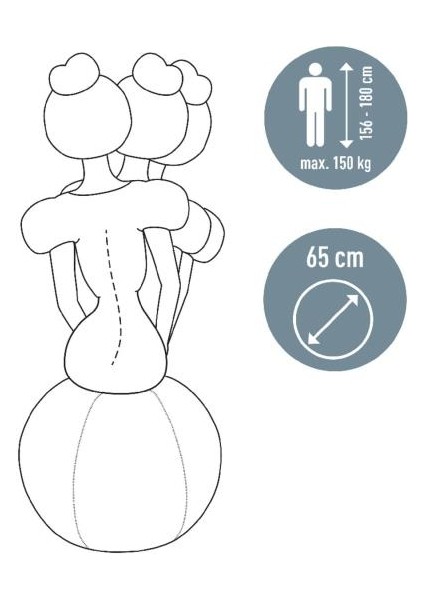 Ergo Active Kaymaz Oturma Topu 65 cm - Açık Gri - KOD:65420085 indirimleri