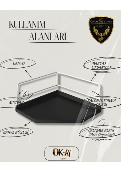 Banyo Takı Kozmetik Düzenleyici - Servis Sunum Tepsisi Takı Makyaj Organizeri - Masaüstü Çok Amaçlı Raf Dekoratif Ahşap Organizer | Paslanmaz Çelik Çok Amaçlı Organizer modelleri